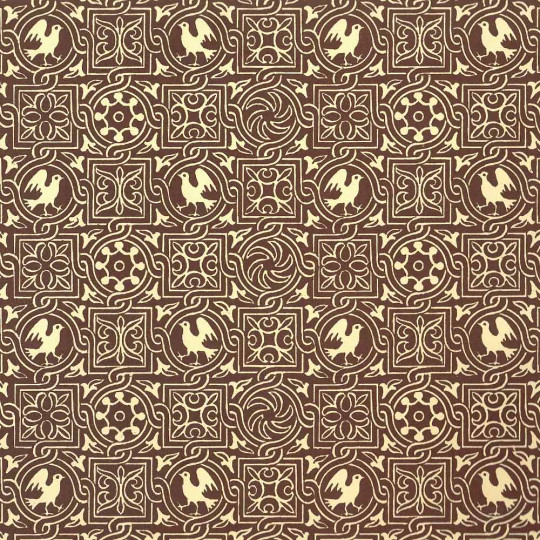 Brown Renaissance Bird Print Italian Paper ~ Carta Varese Italy